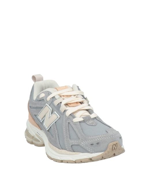 New Balance White Sneakers Textile Fibers, Leather for men