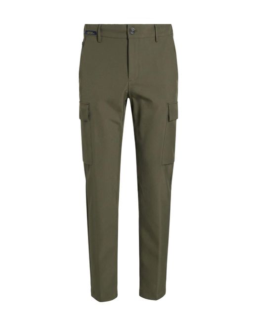 Paul & Shark Green Military Pants Nylon, Elastane for men