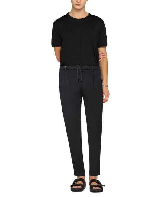 Barbati Blue Pants Viscose, Polyamide, Elastane for men
