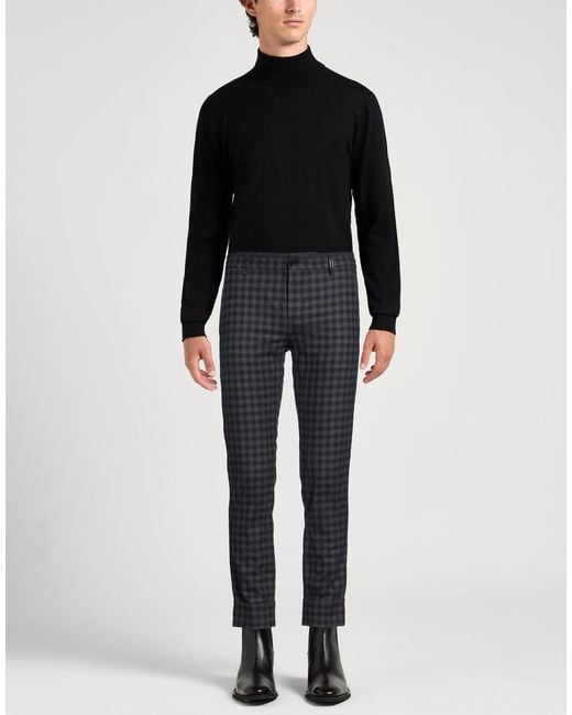 Bikkembergs Blue Charcoal Pants Virgin Wool, Elastane for men