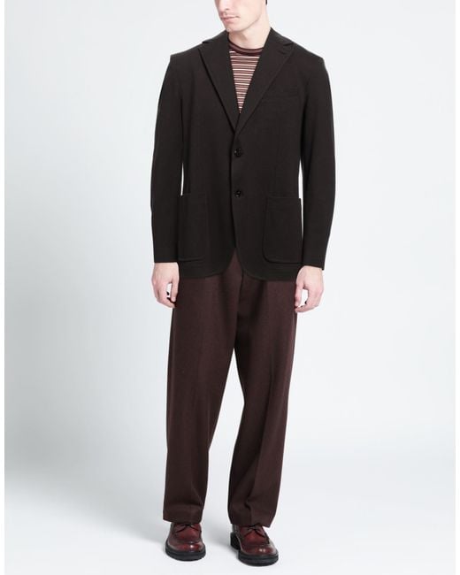Circolo 1901 Brown Blazer Cotton, Elastane for men