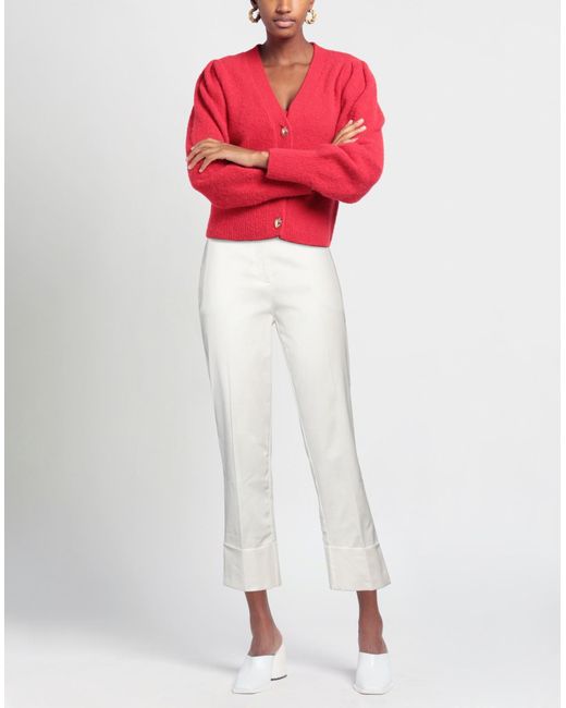 RUE DU BAC White Pants Cotton, Elastane