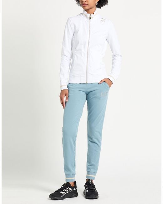 EA7 White Tracksuit Cotton, Elastane