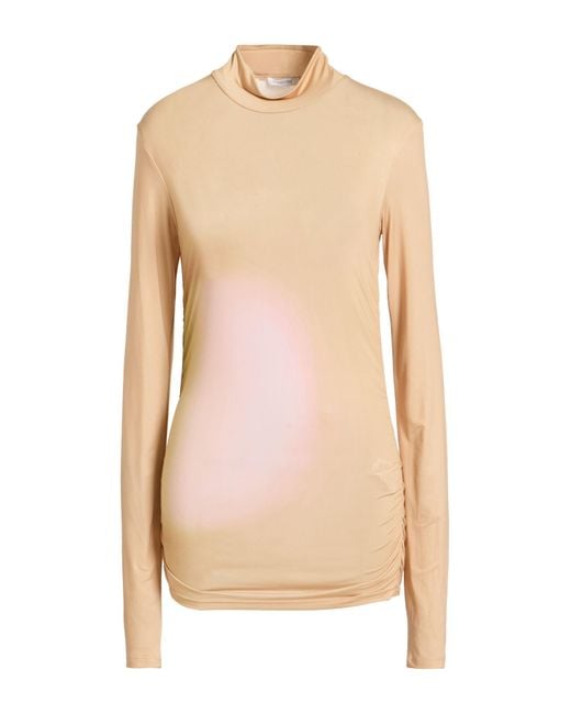 Patrizia Pepe Pink Apricot T-Shirt Polyester, Elastane