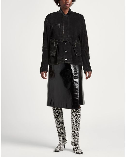 High Black Denim Outerwear