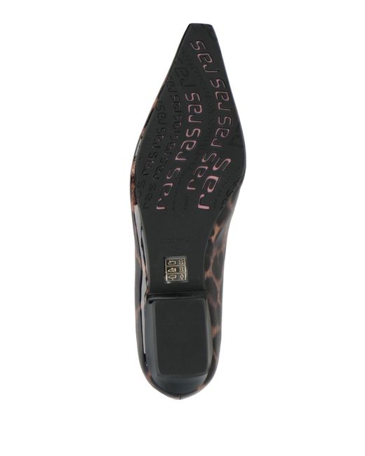 Ras Black Ballet Flats Leather