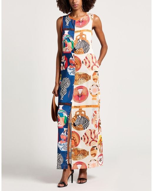 5 PROGRESS White Maxi Dress Polyester