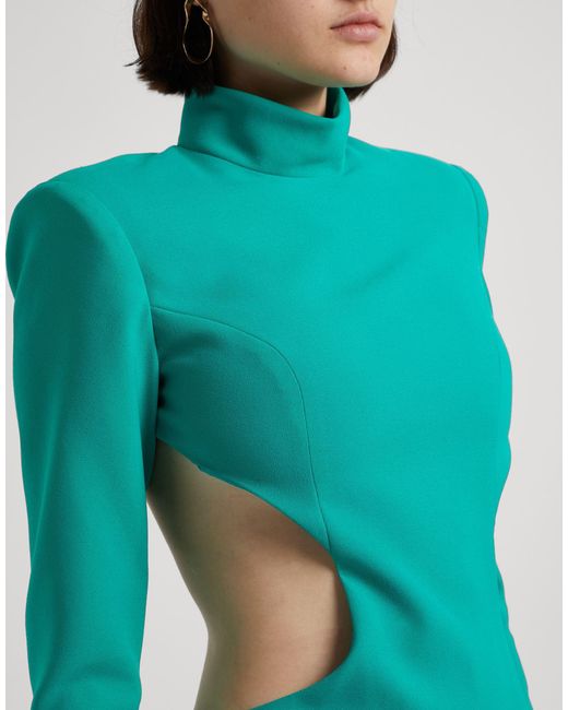 Monot Blue Mini Dress Polyester