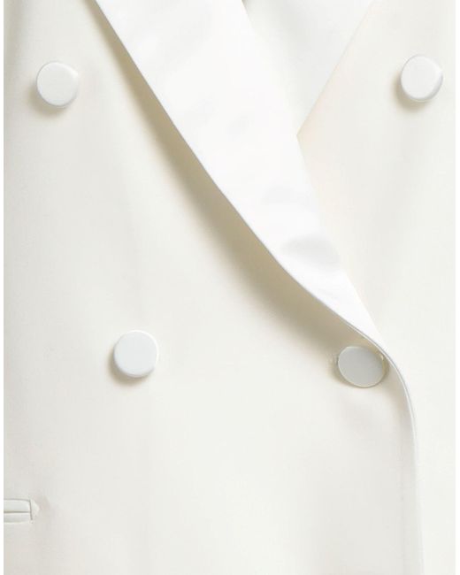 Tagliatore 0205 White Blazer Polyester, Virgin Wool, Elastane