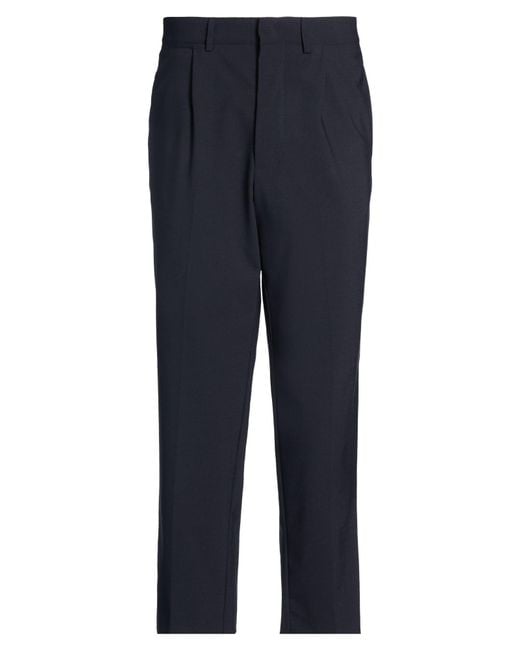 Grifoni Blue Pants Polyester, Virgin Wool, Elastane for men