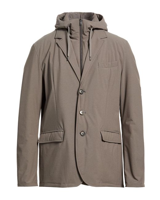 Herno Brown Jacket Polyamide, Polyester, Elastane for men