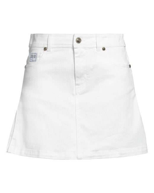 Versace Jeans Couture White Denim Skirt