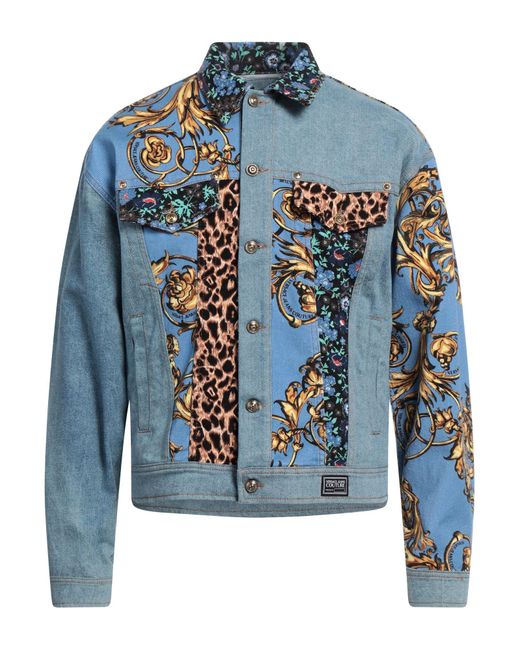 Versace Blue Denim Outerwear for men