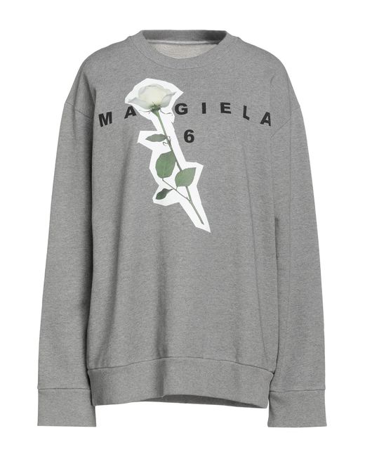 MM6 by Maison Martin Margiela Gray Sweatshirt Cotton