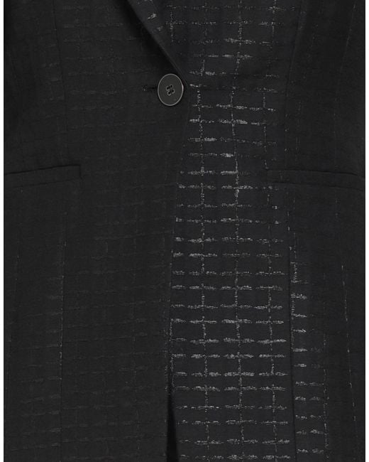 Caractere Black Blazer Cotton, Polyamide, Polyester, Elastane