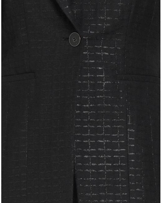 Caractere Black Blazer Cotton, Polyamide, Polyester, Elastane