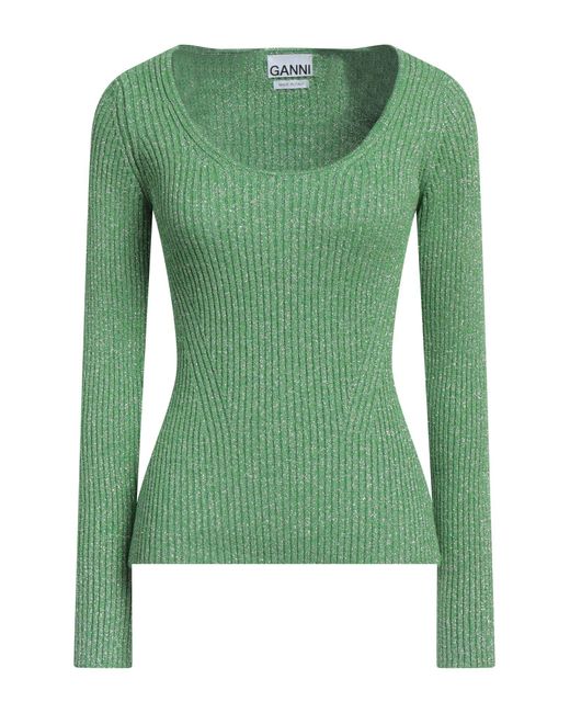 Ganni Jumper in Green | Lyst