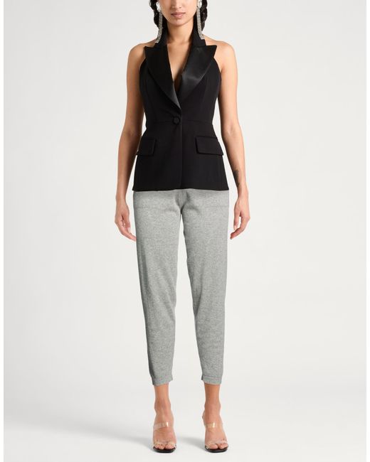 Eleventy Gray Pants Cashmere, Polyester, Polyurethane