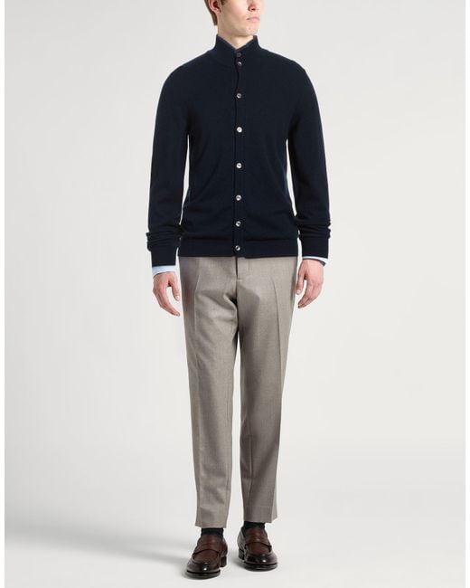 Fedeli Blue Midnight Cardigan Cashmere for men