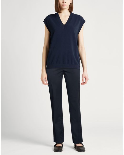 Peserico Blue Sign Midnight Pants Cotton, Elastane