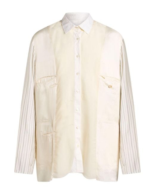 Maison Margiela Natural Ivory Shirt Mohair Wool, Virgin Wool, Viscose, Cupro for men