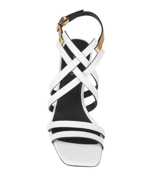 Pollini Metallic Sandals Leather