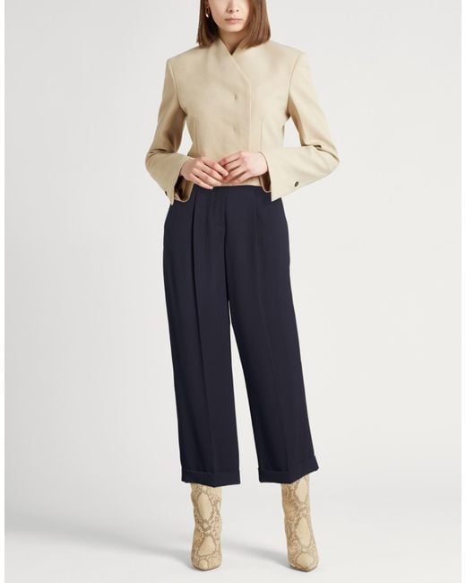 Peserico Blue Easy Midnight Pants Polyester