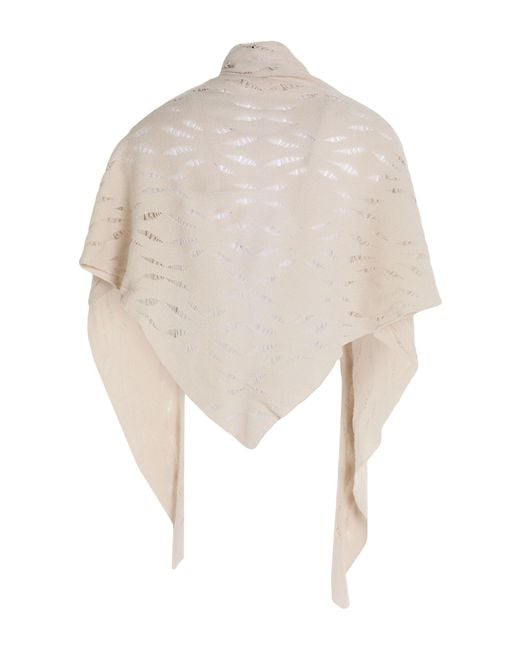 Le Tricot Perugia White Scarf Virgin Wool