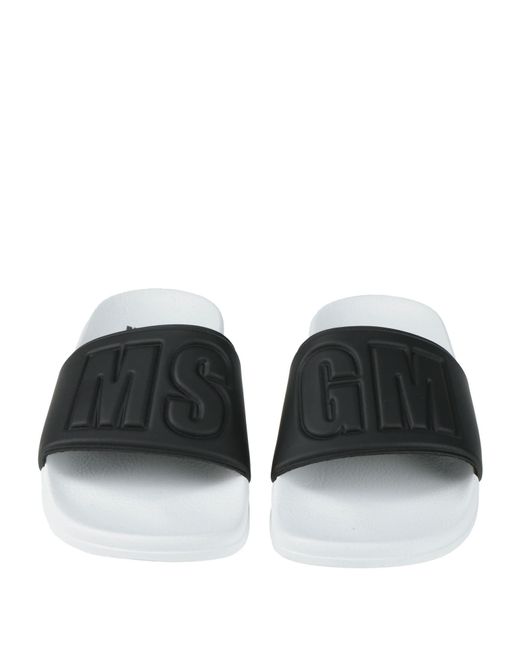 MSGM White Sandals Rubber