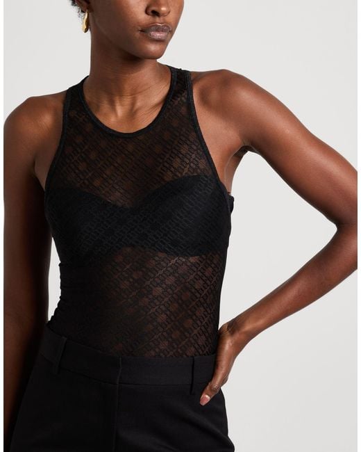 Palm Angels Black Bodysuit Polyamide, Elastane