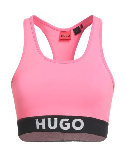 HUGO Pink Fuchsia Top Polyester, Elastane