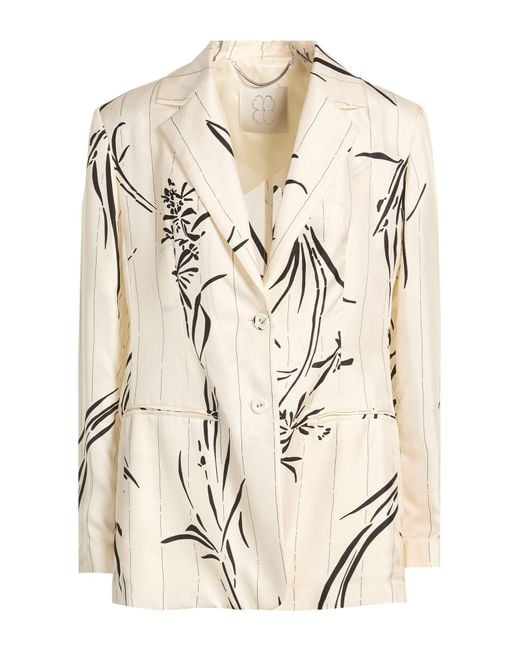 True Royal Natural Ivory Blazer Silk