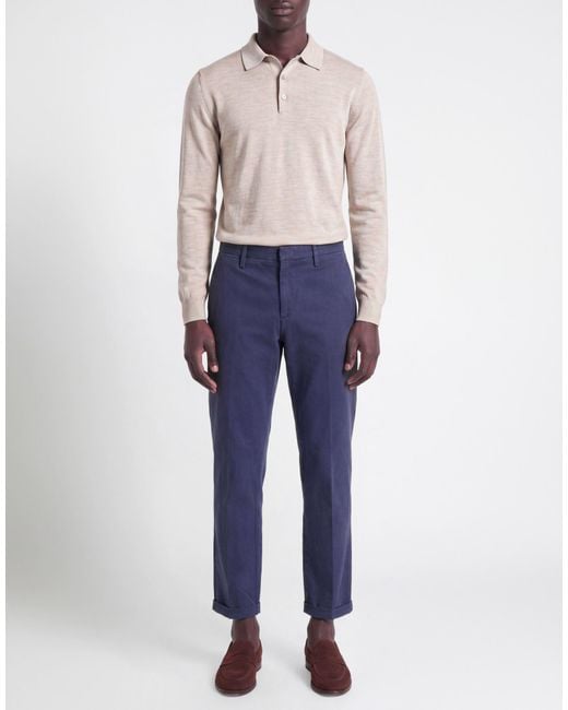 RE_HASH Blue Pants Cotton, Lyocell, Elastane for men