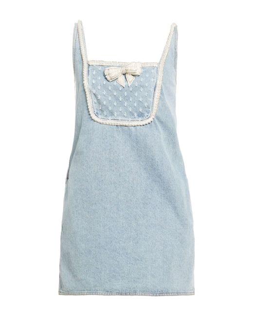 Self-Portrait Blue Mini Dress