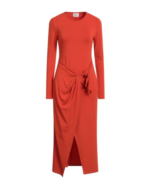 Isabel Marant Red Midi Dress Viscose, Elastane