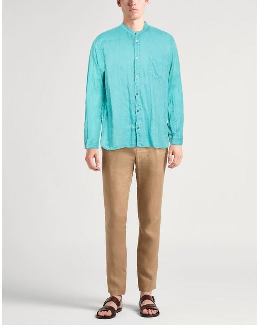 Crossley Blue Shirt Linen for men
