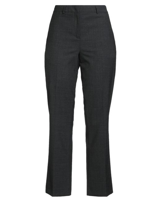 Semicouture Gray Pants Polyester, Virgin Wool, Elastane