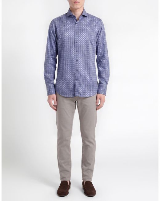 Stenstroms Blue Shirt Cotton for men