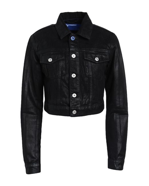 Karl Lagerfeld Black Denim Outerwear