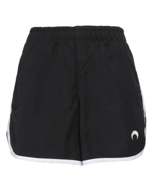 MARINE SERRE Black Shorts & Bermuda Shorts
