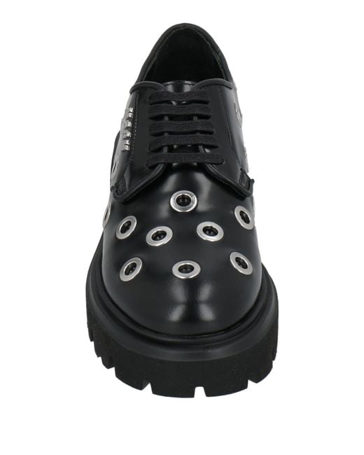 MSGM Black Lace-Up Shoes Leather