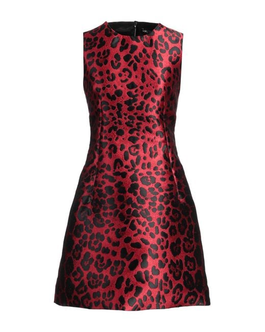 Dolce & Gabbana Red Mini Dress Polyester