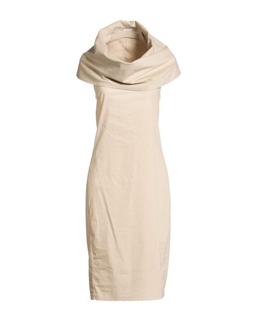 Liviana Conti Natural Mini Dress Cotton, Polyamide, Elastane