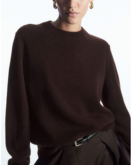 COS Brown Pure Cashmere Sweater
