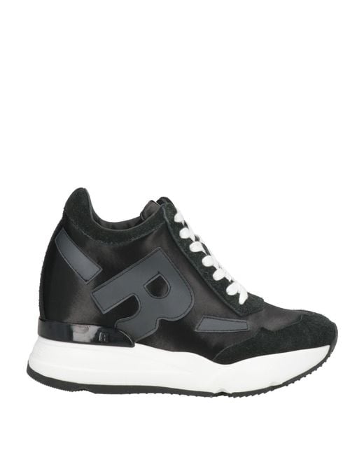 Rucoline Black Sneakers Leather, Textile Fibers