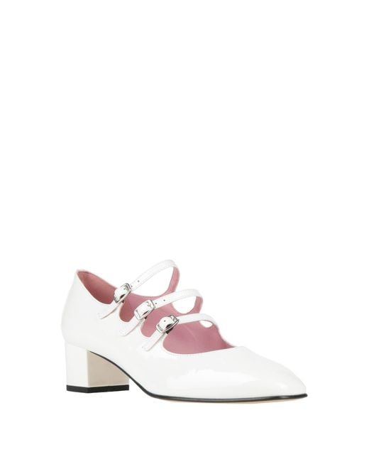 CAREL PARIS White Off Pumps Leather