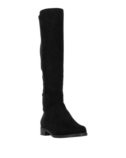 Stuart Weitzman Black Boot Leather