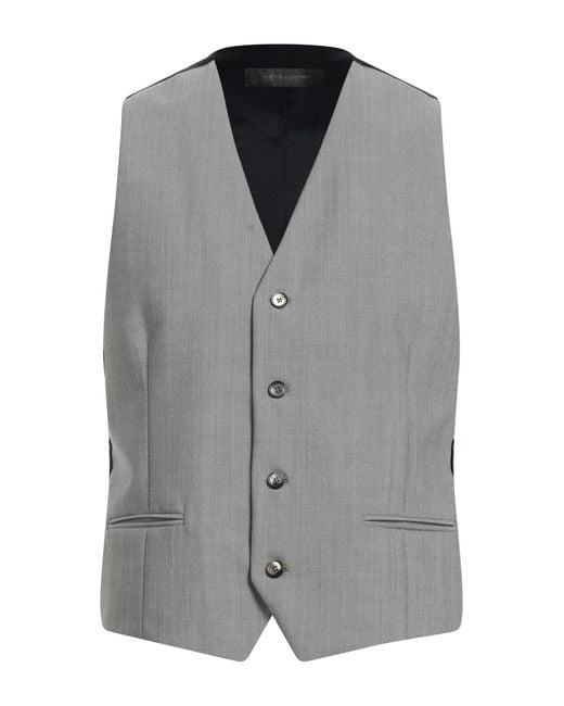 Messagerie Gray Patrizio Piscaglia Tailored Vest Polyester, Wool, Elastane for men