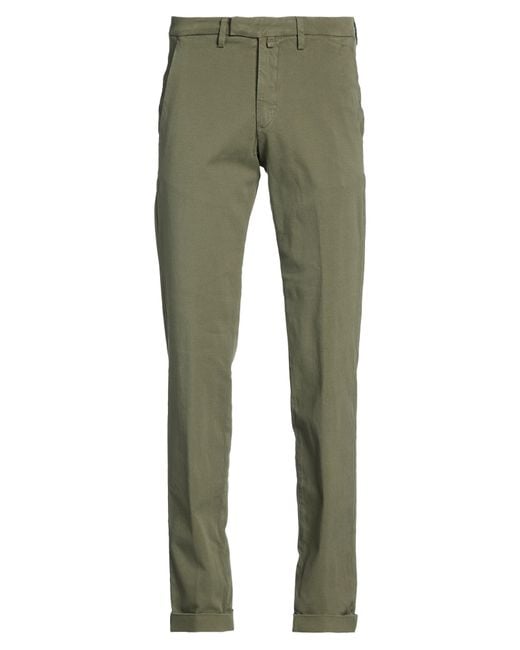 Briglia 1949 Green Military Pants Cotton, Elastane for men