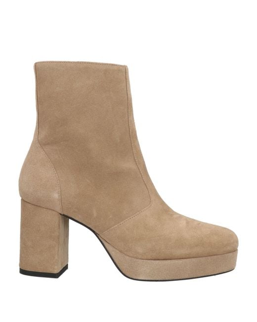Free Lance Natural Ankle Boots Leather